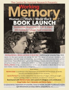 Working Memory Book Launch poster