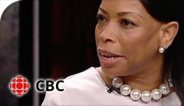 Prof Andrea Davis on CBC with grad Amanda Parris hosting | photo